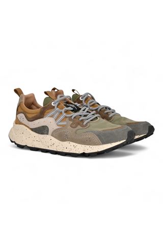 Sneaker uomo in camoscio e nylon multicolor. FLOWER MOUNTAIN | YAMANO3 MAN-1E79